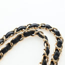 CHANEL Chain Big Matelasse30 Bag Caviar Skin Black Gold CC Auth BA16027SAV-14
