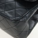CHANEL Chain Matelasse25 Shoulder Bag Lamb Skin Black Gold CC Auth BA16028SAV-12