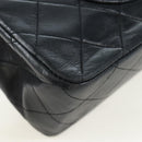 CHANEL Chain Matelasse25 Shoulder Bag Lamb Skin Black Gold CC Auth BA16028SAV-13