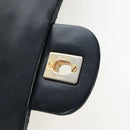 CHANEL Chain Matelasse25 Shoulder Bag Lamb Skin Black Gold CC Auth BA16028SAV-17