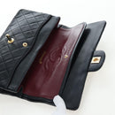 CHANEL Chain Matelasse25 Shoulder Bag Lamb Skin Black Gold CC Auth BA16028SAV-20