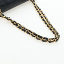 CHANEL Chain Matelasse25 Shoulder Bag Lamb Skin Black Gold CC Auth BA16028SAV-7