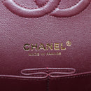 CHANEL Chain Matelasse 25 Shoulder Bag Caviar Skin Black Gold CC Auth BA16029SV-27