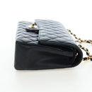 CHANEL Chain Matelasse 25 Shoulder Bag Caviar Skin Black Gold CC Auth BA16029SV-4