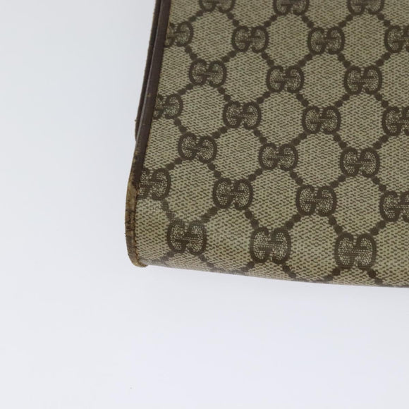 GUCCI GG Supreme Shoulder Bag PVC Beige Gold 904 02 050 Auth BA1603