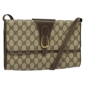 GUCCI GG Supreme Shoulder Bag PVC Beige Gold 904 02 050 Auth BA1603