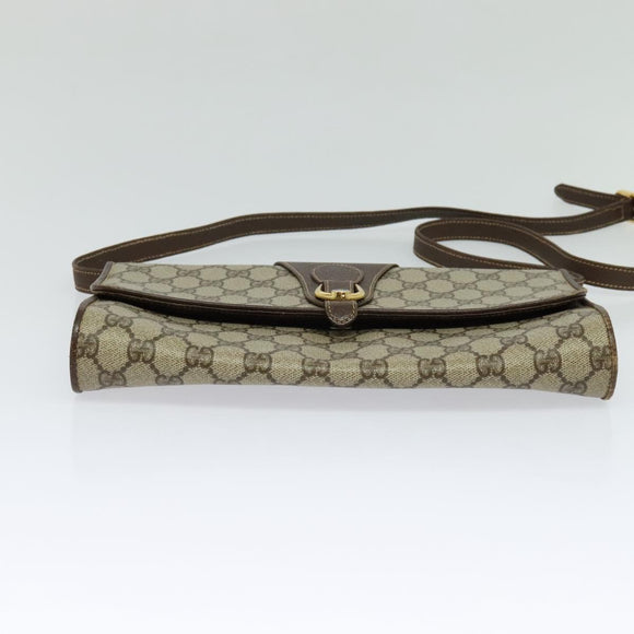 GUCCI GG Supreme Shoulder Bag PVC Beige Gold 904 02 050 Auth BA1603