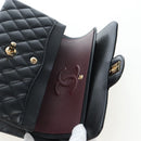 CHANEL Chain Matelasse 23 Shoulder Bag Caviar Skin Black Gold CC Auth BA16030SV-23