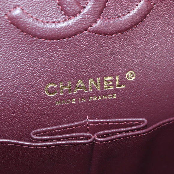 CHANEL Chain Matelasse 23 Shoulder Bag Caviar Skin Black Gold CC Auth BA16030SV