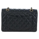 CHANEL Chain Matelasse 23 Shoulder Bag Caviar Skin Black Gold CC Auth BA16030SV-2