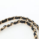 CHANEL Chain Matelasse 23 Shoulder Bag Caviar Skin Black Gold CC Auth BA16030SV-14