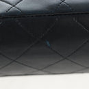 CHANEL Chain Matelasse 23 Shoulder Bag Lamb Skin Black Gold CC Auth BA16032SAV-12