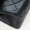 CHANEL Chain Matelasse 23 Shoulder Bag Lamb Skin Black Gold CC Auth BA16032SAV-13