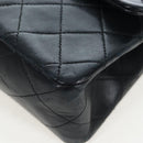 CHANEL Chain Matelasse 23 Shoulder Bag Lamb Skin Black Gold CC Auth BA16032SAV-14