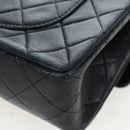CHANEL Chain Matelasse 23 Shoulder Bag Lamb Skin Black Gold CC Auth BA16032SAV-16