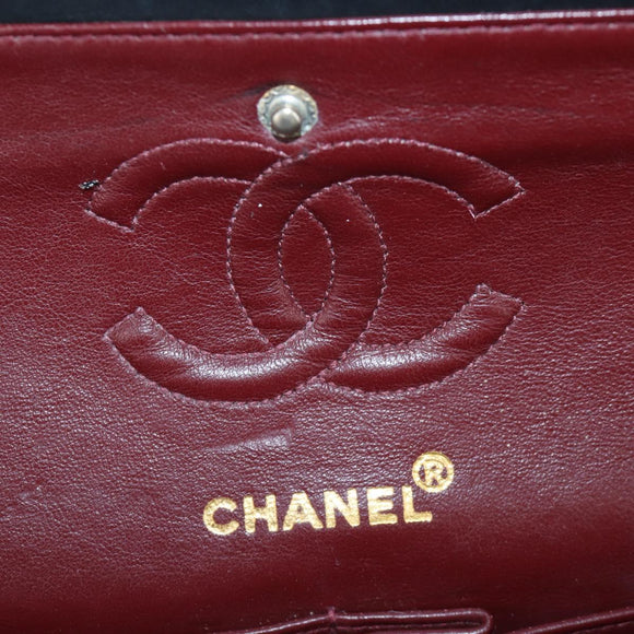 CHANEL Chain Matelasse 23 Shoulder Bag Lamb Skin Black Gold CC Auth BA16032SAV