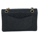 CHANEL Chain Matelasse 23 Shoulder Bag Lamb Skin Black Gold CC Auth BA16032SAV-3