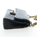 CHANEL Chain Matelasse 23 Shoulder Bag Lamb Skin Black Gold CC Auth BA16032SAV-5