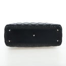 Christian Dior Canage Lady Dior Large Bag Lamb Skin 2way Black Auth BA16035V-11