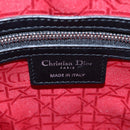 Christian Dior Canage Lady Dior Large Bag Lamb Skin 2way Black Auth BA16035V-19