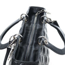 Christian Dior Canage Lady Dior Large Bag Lamb Skin 2way Black Auth BA16035V-6