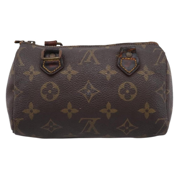 LOUIS VUITTON Monogram Mini Speedy Hand Bag M41534 LV Auth BA16039