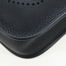 HERMES Evelyn 16 TPM Shoulder Bag Leather Black Gold Auth BA16042SV-16