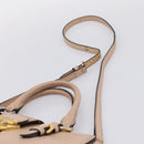 Miu Miu Hand Bag Leather 2way Beige Gold Auth BA16044A-15