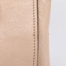 Miu Miu Hand Bag Leather 2way Beige Gold Auth BA16044A-10