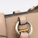 Miu Miu Hand Bag Leather 2way Beige Gold Auth BA16044A-21