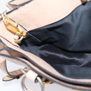 Miu Miu Hand Bag Leather 2way Beige Gold Auth BA16044A-23
