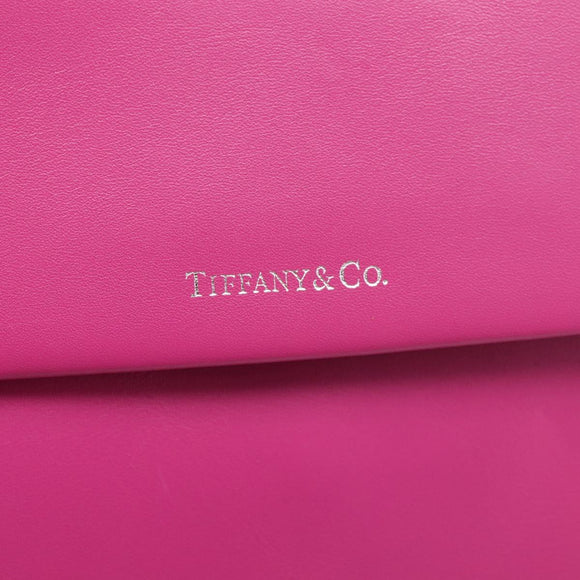 Tiffany & Co. Hand Bag Leather Pink Silver Auth BA16045V