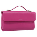 Tiffany & Co. Hand Bag Leather Pink Silver Auth BA16045V-1