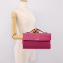 Tiffany & Co. Hand Bag Leather Pink Silver Auth BA16045V-26