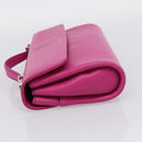 Tiffany & Co. Hand Bag Leather Pink Silver Auth BA16045V-3