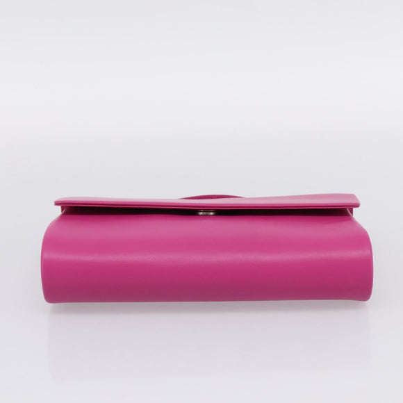 Tiffany & Co. Hand Bag Leather Pink Silver Auth BA16045V