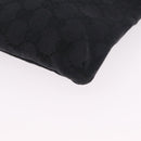 GUCCI GG Canvas Waist bag Black Silver 28566 Auth BA16046A-16