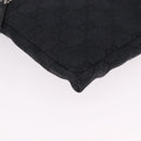 GUCCI GG Canvas Waist bag Black Silver 28566 Auth BA16046A-17