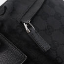 GUCCI GG Canvas Waist bag Black Silver 28566 Auth BA16046A-20