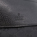 GUCCI GG Canvas Waist bag Black Silver 28566 Auth BA16046A-21