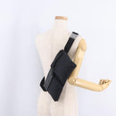 GUCCI GG Canvas Waist bag Black Silver 28566 Auth BA16046A-27