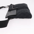 GUCCI GG Canvas Waist bag Black Silver 28566 Auth BA16046A-4