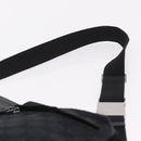 GUCCI GG Canvas Waist bag Black Silver 28566 Auth BA16046A-14