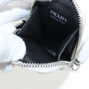 PRADA Shoulder Bag Leather White Silver Auth BA16048M-17