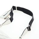 PRADA Shoulder Bag Leather White Silver Auth BA16048M-18