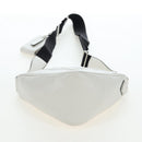 PRADA Shoulder Bag Leather White Silver Auth BA16048M-5