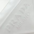 PRADA Shoulder Bag Leather White Silver Auth BA16048M-24