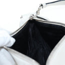 PRADA Shoulder Bag Leather White Silver Auth BA16048M-26