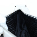 PRADA Shoulder Bag Leather White Silver Auth BA16048M-27