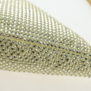 PRADA Shoulder Bag Satin Rhinestones Gold Auth BA16050M-14